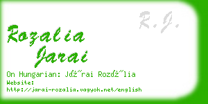 rozalia jarai business card